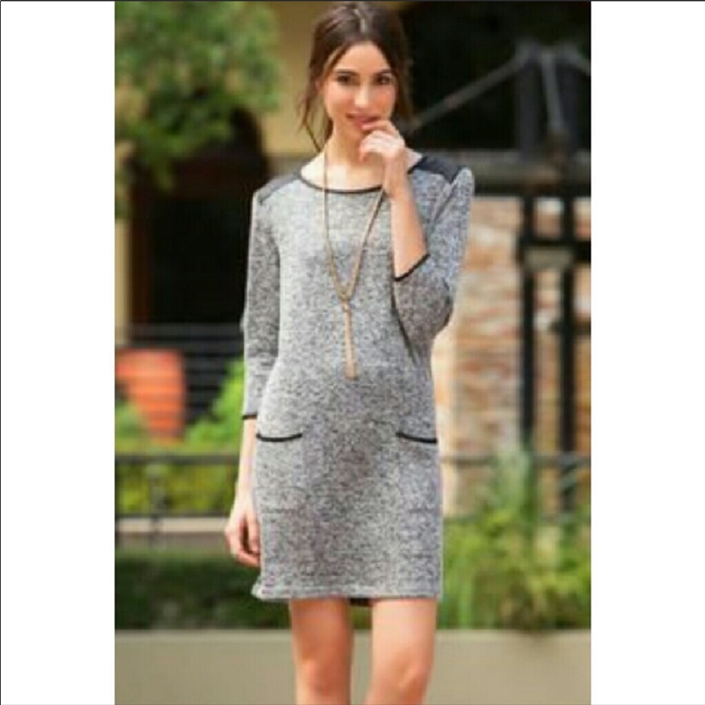 SEVEN SISTERS Knitted gray dress